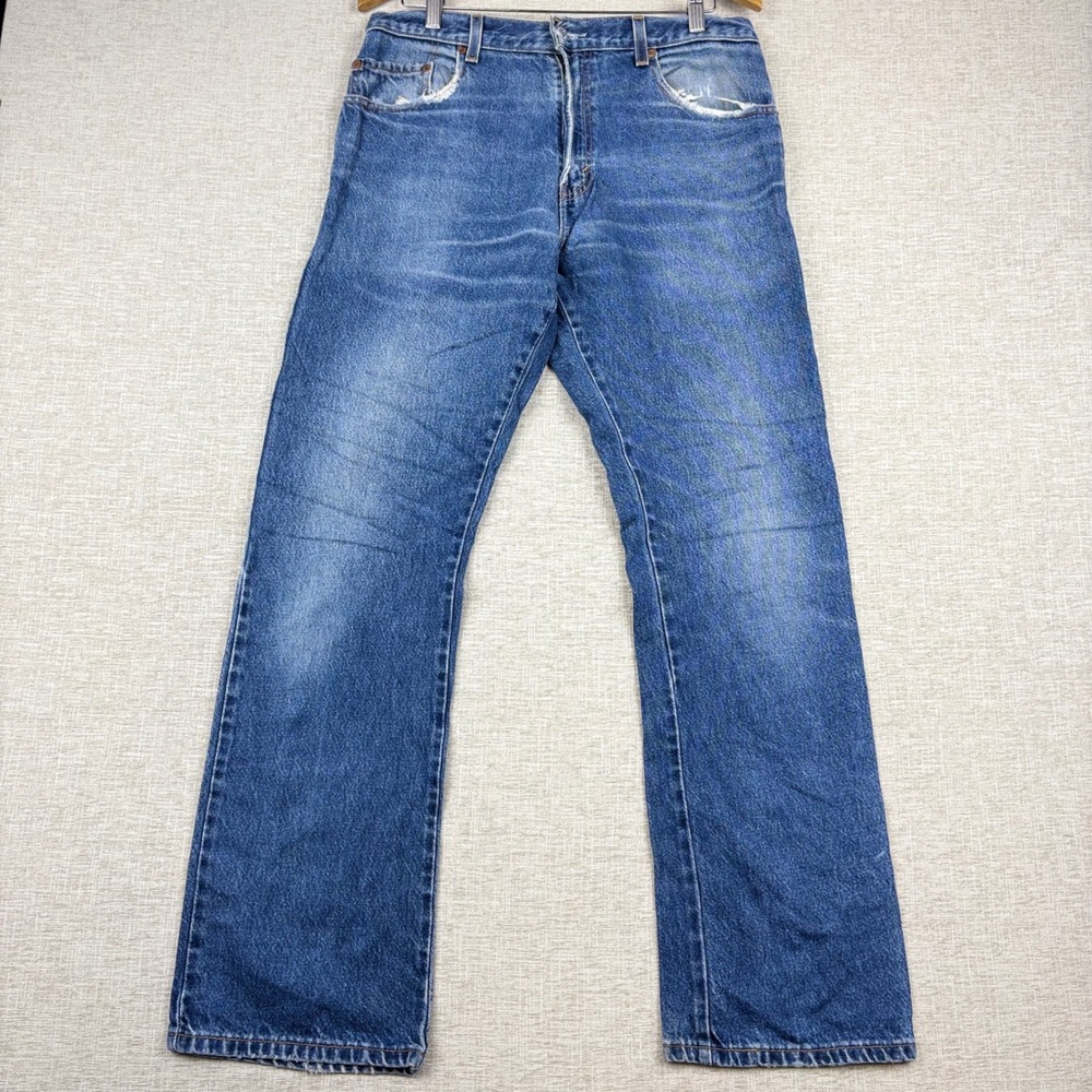 Vintage Levis 517 Mens 33x32 Bootcut Jeans Thigh Faded Denim